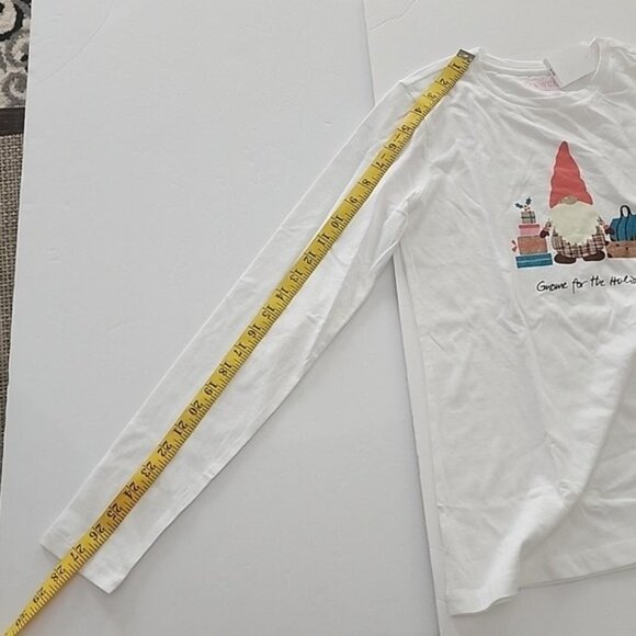 Crewcuts size 12 - 14 girl long sleeve christmas gnome shirt New - Picture 8 of 9